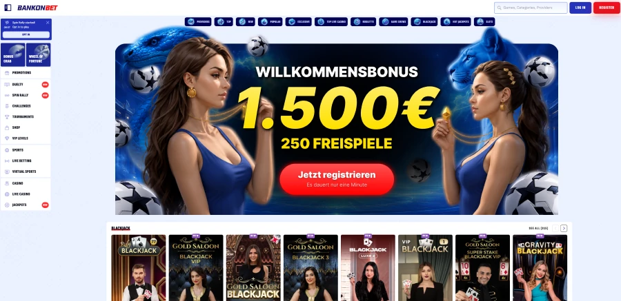 Bankonbet Online-Casino Spiele-Lobby